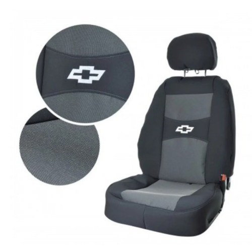 Чохли сидінь Chevrolet Aveo 2006-2012/ ZAZ VIDA "АвтоСвіт" повний комплект, чорні із сірою вставкою