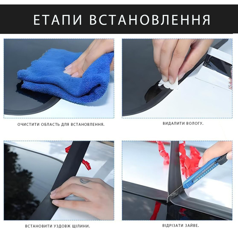 Ущільнювач лобового скла, заднього скла, люка авто 19мм (2м) Relative
