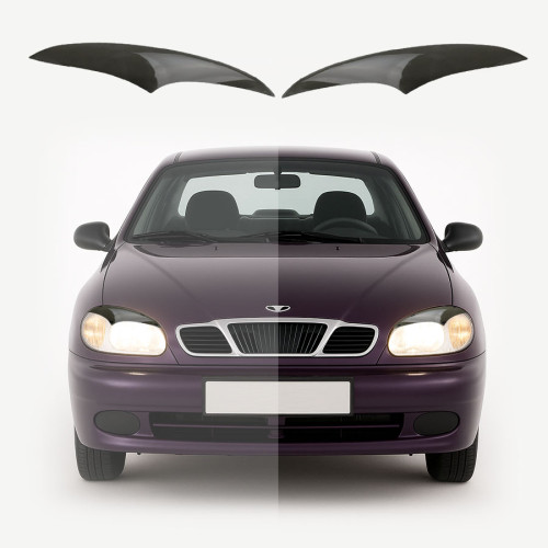 Вії фар Daewoo Lanos Хвиля Декоративні накладки на фари "AV-Tuning" (2шт)