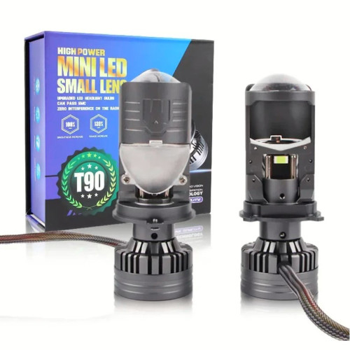 Лампа LED  Міні Лінзи H4 D35мм  90/130w 10000/14000Lm 6000K 3570 Chip 12V "T90"