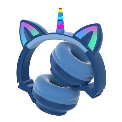 Навушники Bluetooth UNICORN LED (STN27K) Blue