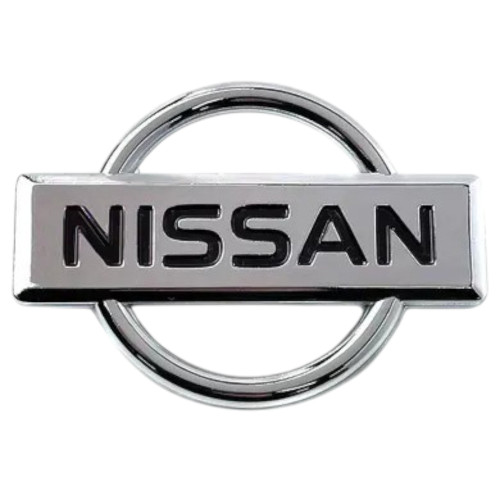Емблема "Nissan" пластик/2 пуклі/велика 74х104мм
