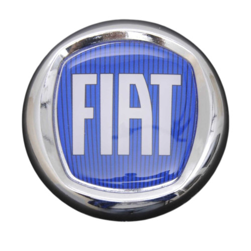 Емблема "Fiat" Albea/Punto/Palio зад/пластик/скотч/синя/D75