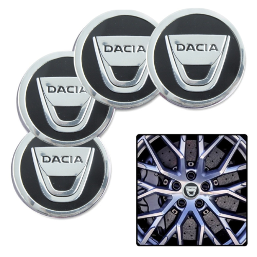 Наклейка на ковпаки DACIA 60мм чорна (4шт) Клейкі