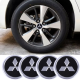 Наклейка на ковпаки Mitsubishi 60мм чорна (4шт) Клейкі