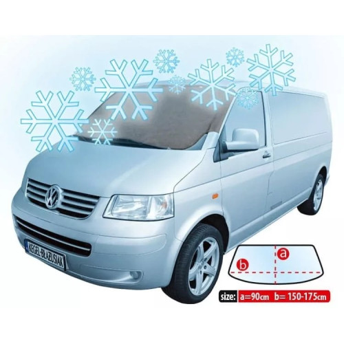 Накидка на лобове скло захисний чохол від замерзання 90см х 150-175см "WINTER VAN DELIVERY"