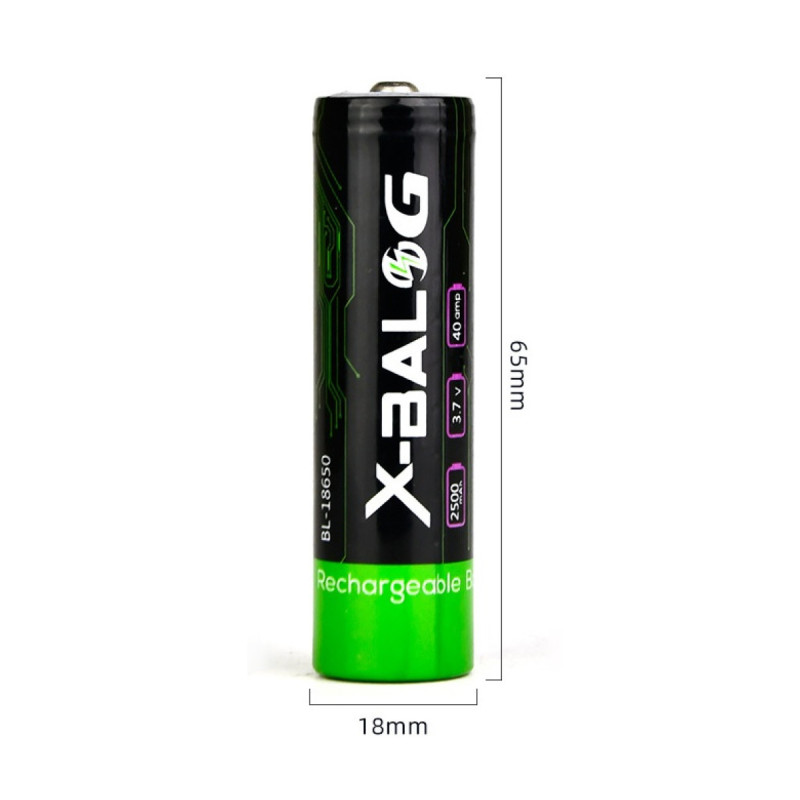 Батарея акумуляторна 18650 Li-Ion X-Balong (2500mAh) 3,7V 1700 Батарея акумуляторна 18650 Li-Ion X-Balong (2500mAh) 3,7V 1700