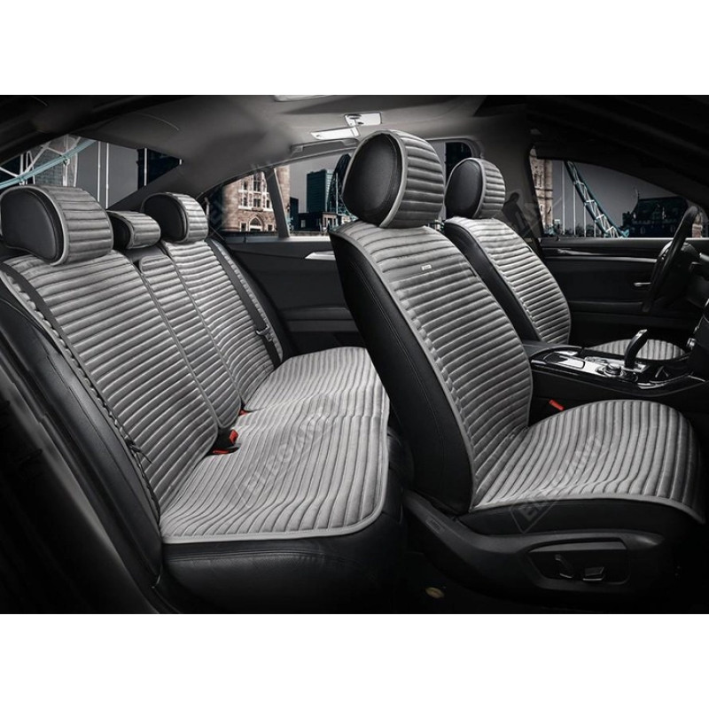 Накидки на сидіня PREMIUM Повний комплект NAPOLI Сірий (700 113) Elegant