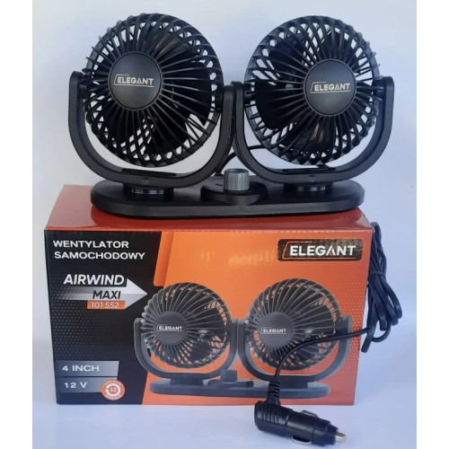 Вентилятор 12V на підставці скотч "4x2-дюймів" "Elegant"  два режими /101 552