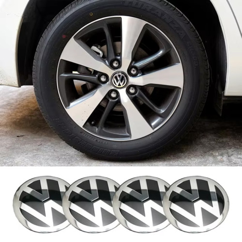 Наклейка на ковпаки VW 60мм чорна (4шт) Клейкі (Преміум) Наклейка на ковпаки VW 60мм чорна (4шт) Клейкі (Преміум)