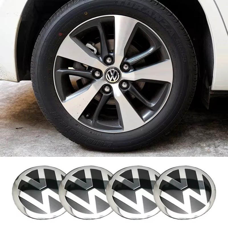 Наклейка на ковпаки VW 60мм чорна (4шт) Клейкі (Преміум) Наклейка на ковпаки VW 60мм чорна (4шт) Клейкі (Преміум)