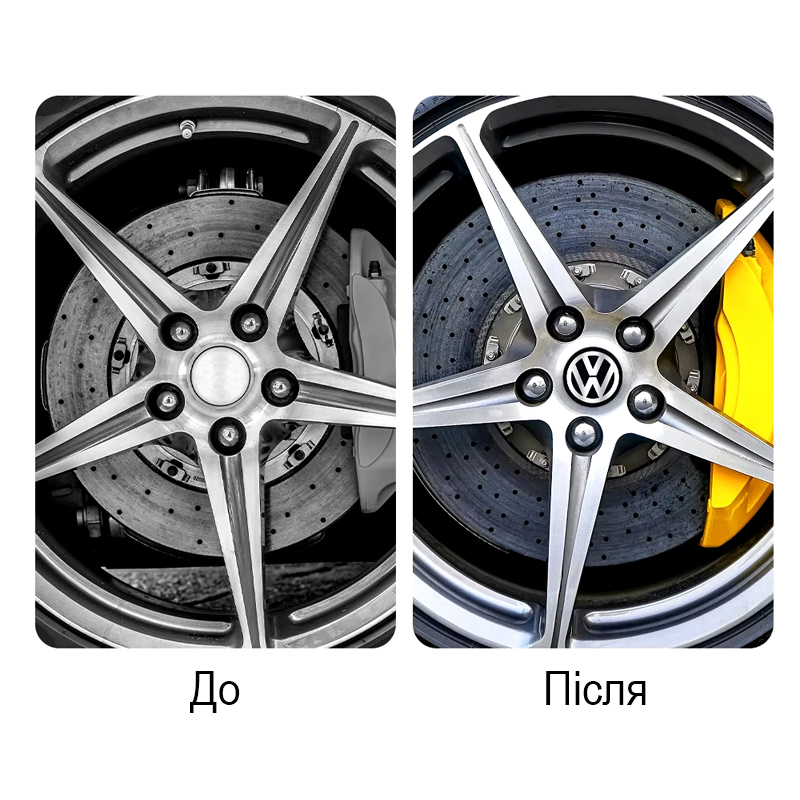Наклейка на ковпаки Volkswagen 60мм чорна (4шт) Клейкі