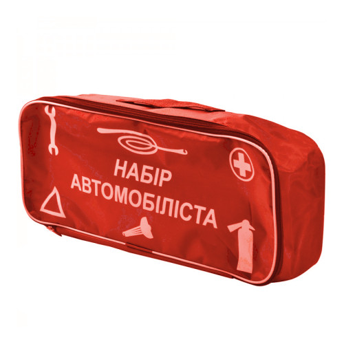 Сумка техдопомоги червона (45х20х12) 1 відділ "Набір Автомобіліста"  