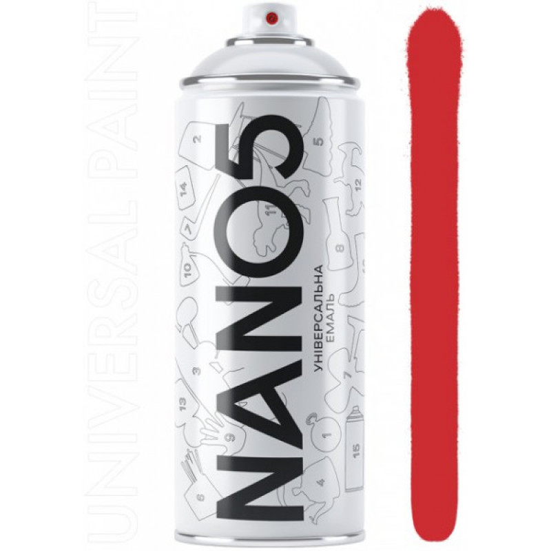 Фарба акрилова червона 400ml "Nano5" (N03020) Фарба акрилова червона 400ml "Nano5" (N03020)