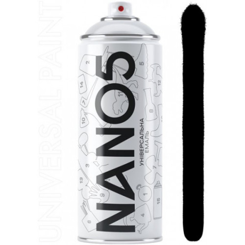 Фарба акрилова чорний мат 400ml "Nano5" (N19005)