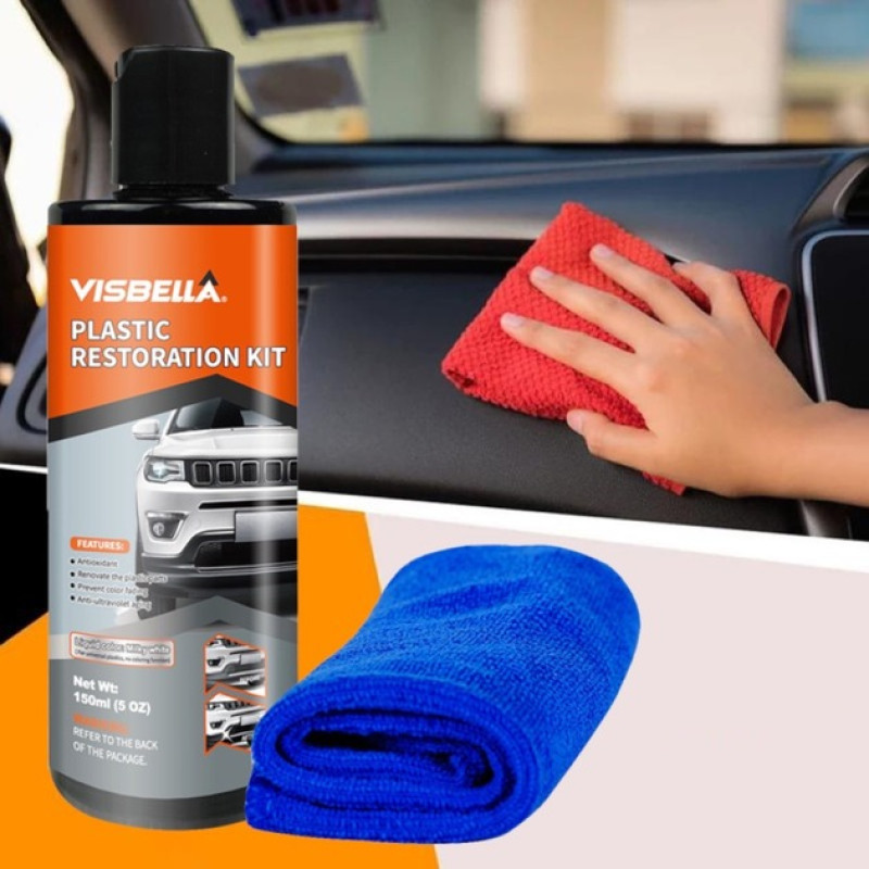 Набір для відновлення пластику "Visabella" PG150WE1B (150ml поліроль+мікрофібра)