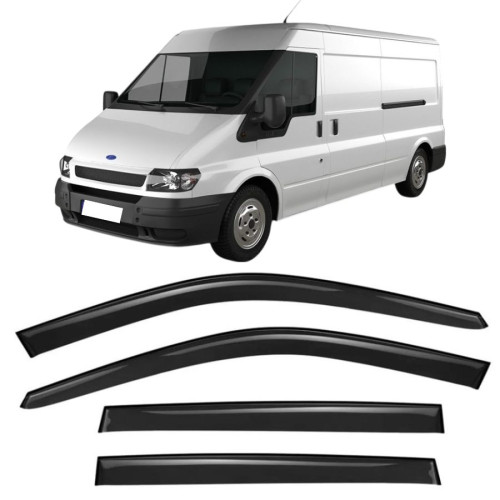 Дефлектори вікон вітровики Ford Transit 2000- 2006-12 Перед. скотч (Г- Образный)"AV-Tuning"