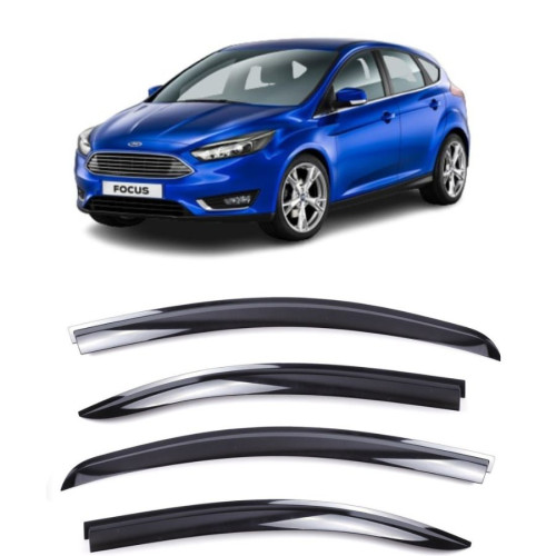Дефлектори вікон Ford Focus Sd/Hb 2011-2018 "CLOVER" AC C026