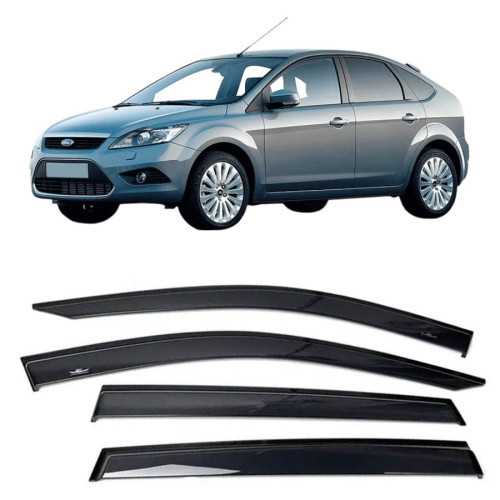 Дефлектори вікон Ford Focus 11-09 Sedan/HB клей "HIC" Fo80