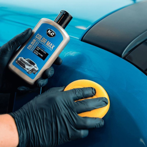 Поліроль кузова крем 250ml Синій "K2" K020Blue Color Max / приховує подряпку / посил. колір (6)