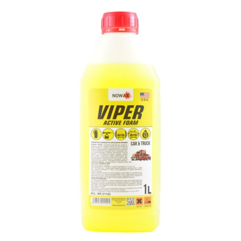 Активна піна 1L "Nowax" NX01142 Viper Active Foam концентрат 1:10 Активна піна 1L "Nowax" NX01142 Viper Active Foam концентрат 1:10