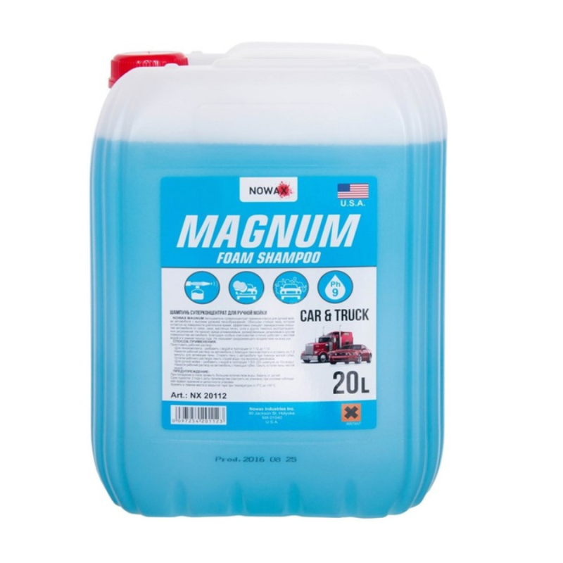 Шампунь 20L з воском "Nowax" NX20112 Magnum Foam Shampoo/ суперконцентрат 1:500 Ручна мийка Шампунь 20L з воском "Nowax" NX20112 Magnum Foam Shampoo/ суперконцентрат 1:500 Ручна мийка