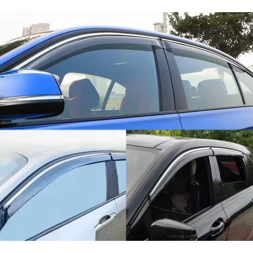 Дефлектори вікон Volkswagen Jetta (Sagitar) Mk7 2019- (Молдин з нержавіючої сталі)