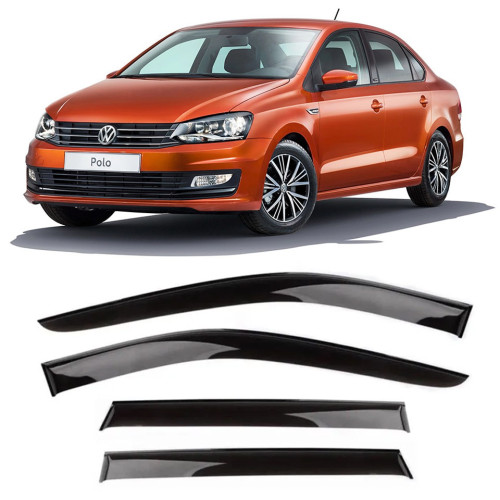 Дефлектори вікон вітровики Volkswagen Polo Седан 2009-  AV-Tuning