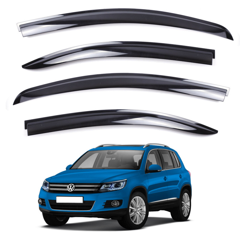 Дефлектори вікон Volkswagen Tiguan 2007-2015 повний комплект "Autoclover" AC A188 Дефлектори вікон Volkswagen Tiguan 2007-2015 повний комплект "Autoclover" AC A188