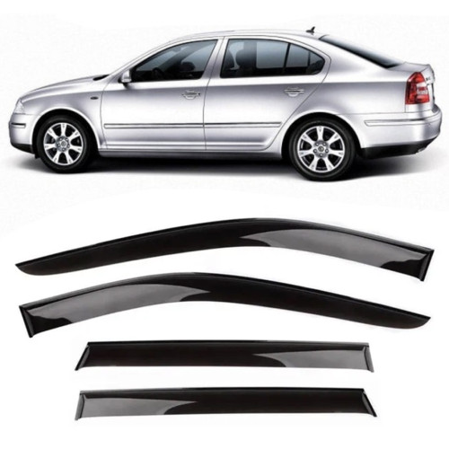 Дефлектори вікон Skoda Octavia II (A-5) Седан 2004-2012 Av-Tuning Вітровики