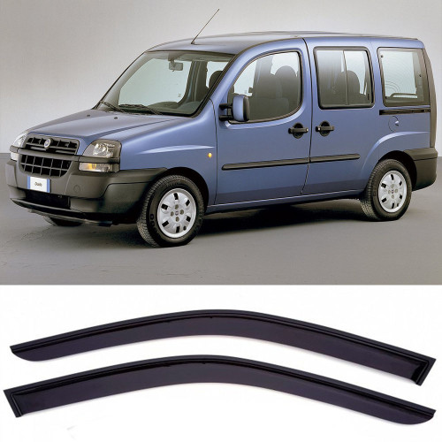 Дефлектори вікон вітровики Fiat Doblo 2000-2010р. перед скотч "AV-Tuning"