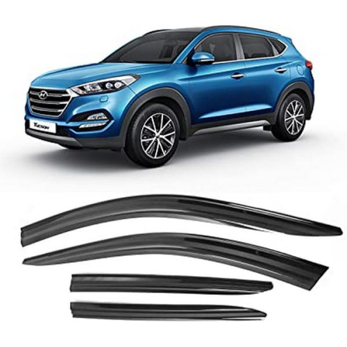 Дефлектори вікон Hyundai Santa Fe 2018- 2021 Acryl-Auto Вітровики