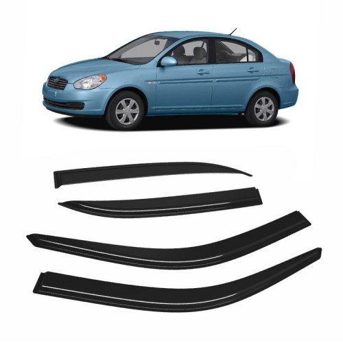 Дефлектори вікон Hyundai Accent 2006-2010 SED Av-Tuning Вітровики
