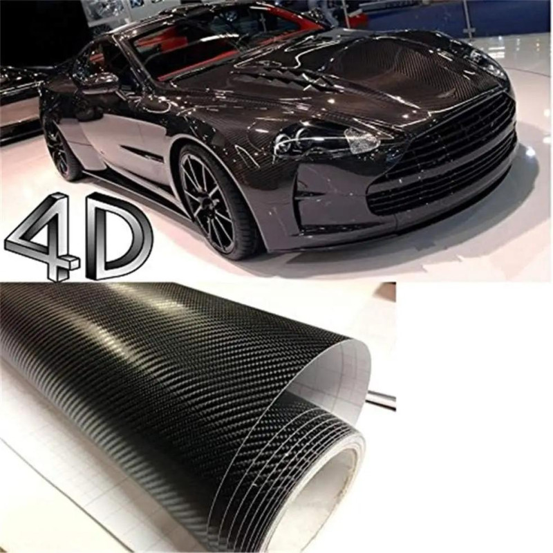 Плівка вінілова ПВХ під карбон "4D" Чорна (1.52*28м) CL-4DCF-01