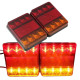 Задній ліхтар квадратний 12-24V 12,5х10см світлодіодний LED-8 (2шт) SQ-0010