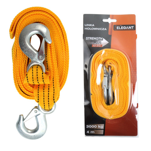 Трос буксирувальний 3 т 4,0м "ELEGANT" гаки, блістер (101 810)