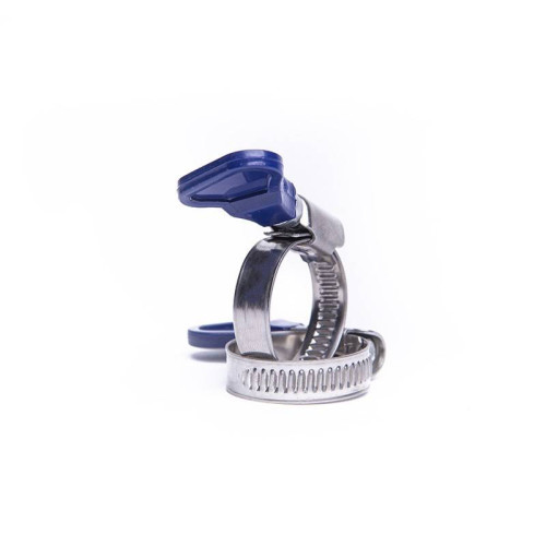 Хомут-бабочка W2 10–16 мм, c зажимом нержавеющая сталь "HOSE CLAMP" КВАНТ (100шт/уп)