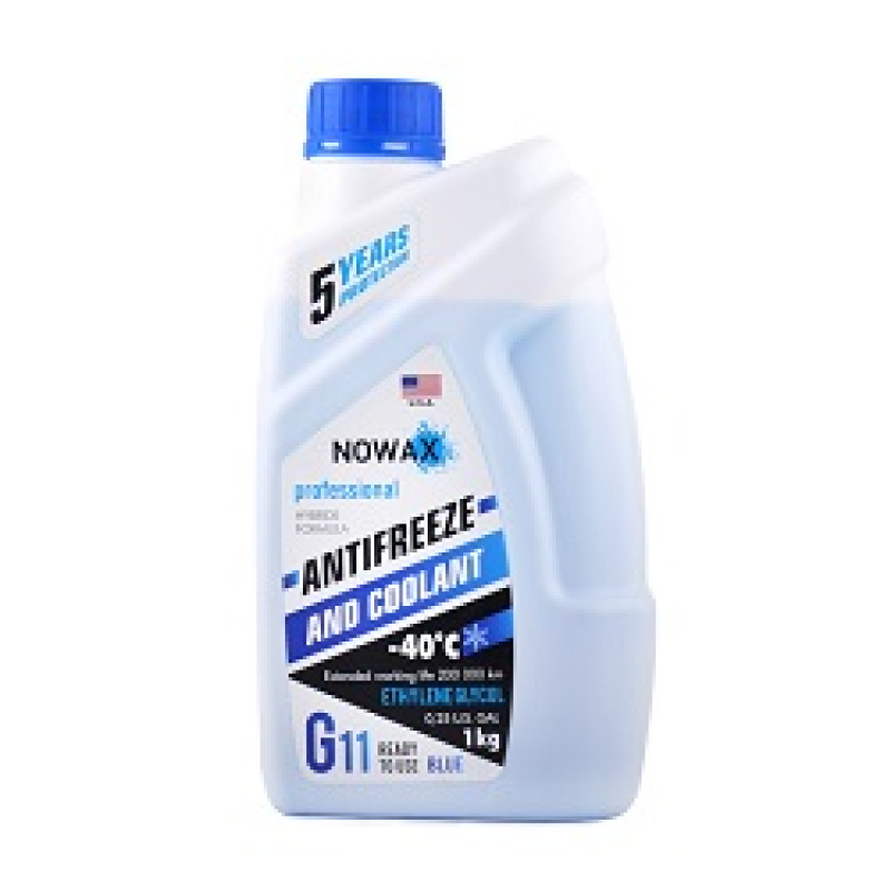 Антифриз 1kg Синий -40°С G11 NX01007 "Nowax" (15шт/ящ) Антифриз 1kg Синий -40°С G11 NX01007 "Nowax" (15шт/ящ)