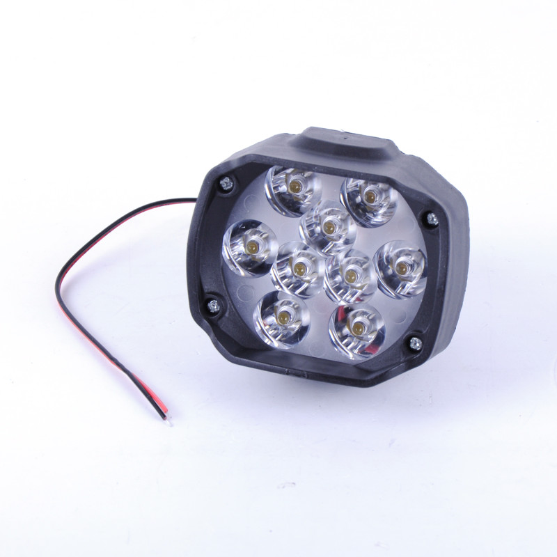 Фара LED Міні 12W (1W*12) 12V 78*63*70mm Дальній / Spot (1шт) (пластик) JP016 9 Led