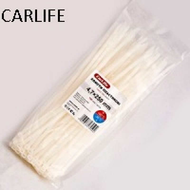 Хомут пласт.белый 400*4.8 "Carlife" (100шт) Хомут пласт.белый 400*4.8 "Carlife" (100шт)