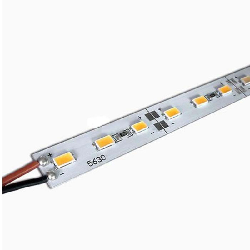 Лента  24V -  8см - Красная - (5630) - 1А 7LED алюминий  в силиконе
