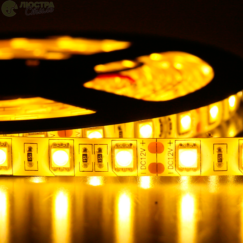 Лента Диодная 12v 15см желтая SMD (5050) гибкая / полиуретан покрытие "Econom" Лента Диодная 12v 15см желтая SMD (5050) гибкая / полиуретан покрытие "Econom"