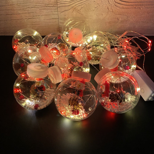 Гирлянда Штора "Дед Мороз" 3,0м*200Led (10 шариков) проволока, RGB (CL56M)