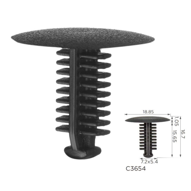 Кліпси C3654 обшивки/теплошумоізоляція HYUNDAI, KIA (0B10268865) (уп.100шт) Кліпси C3654 обшивки/теплошумоізоляція HYUNDAI, KIA (0B10268865) (уп.100шт)