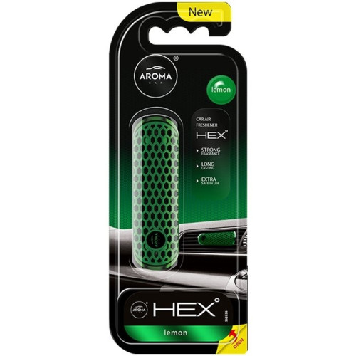 Освіжувач полімер на обдув 10g - "Aroma" - HEX - Lemon (Лимон) 83579