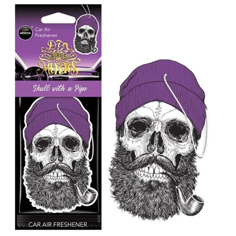 Освіжувач сухий лист - "Aroma" - Dia De Los Muertos - Skull with a pipe 10381 Освіжувач сухий лист - "Aroma" - Dia De Los Muertos - Skull with a pipe 10381