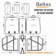 Чохли - Накидки сидіння Тканина + Шкір. зам 3D "MANHATTAN" Сірі Beltex - BX86200