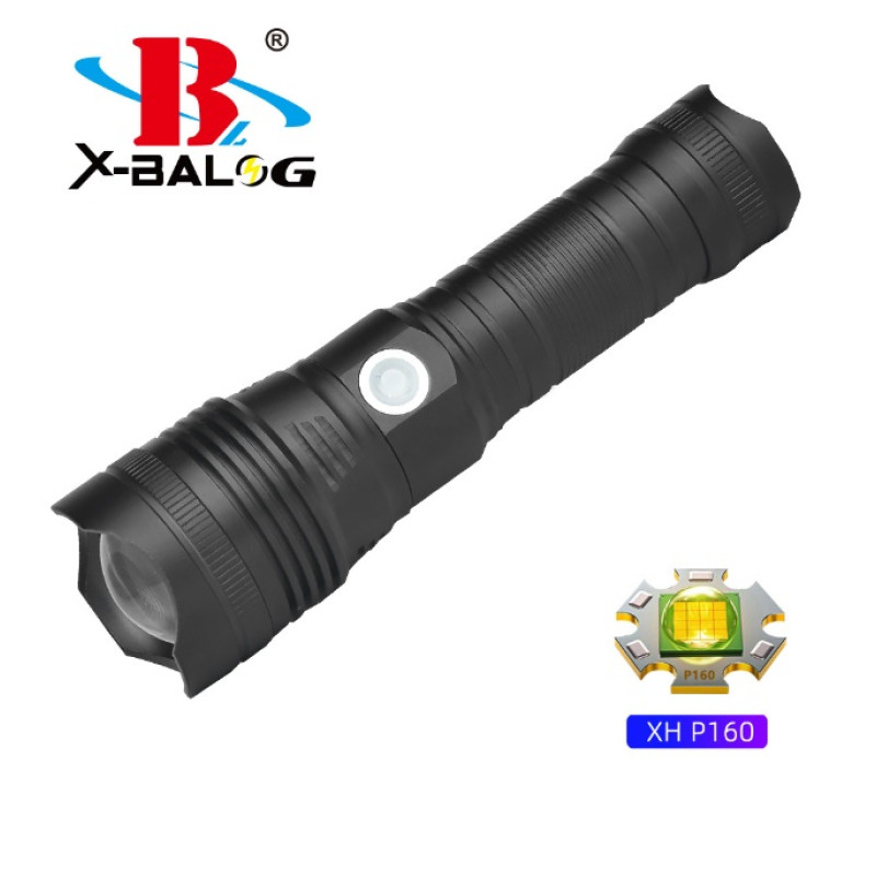 Ліхтарик-ручний АКБ 26650,8800 mAh,діод P160,TYPE-C,довж.-17см,метал. корп."X-Balong" BL-K208 без уп