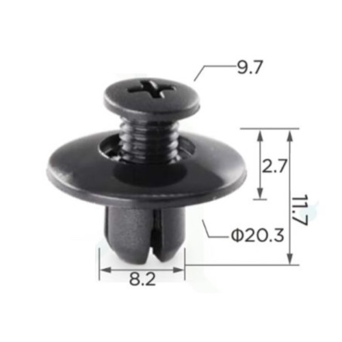 Кліпси C0045 розпірні(Honda90675SB3003 MazdaFB0156964 Nissan0155301285 Toyota 9046708145) (уп.100шт)