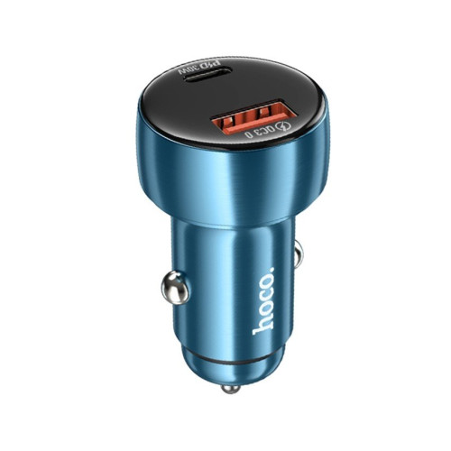 АЗП Hoco Z50 PD30W+QC3.0 (1 Type-C/1USB/3A/48W) (Синій)